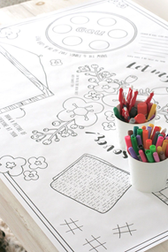 Seder Coloring Table Cloth