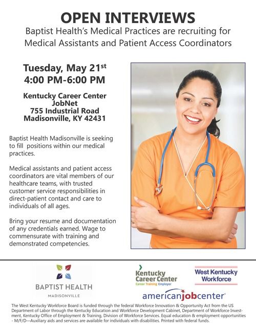 Baptist Health Open Interviews Flyer
