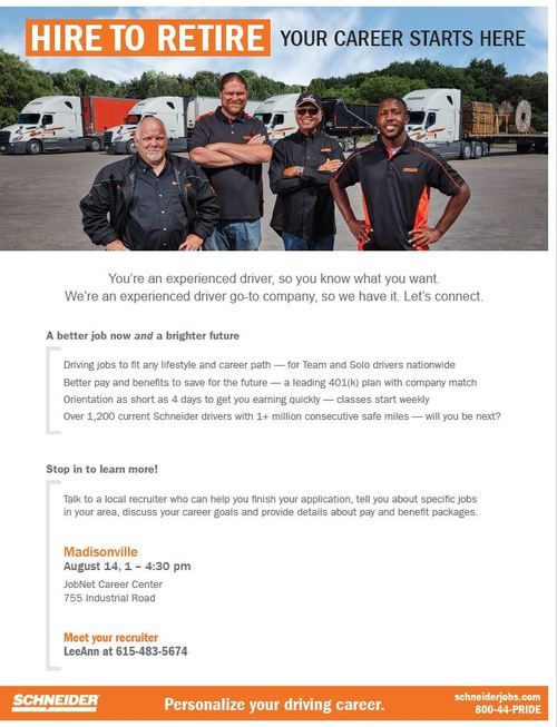 Schneider Job Fair Flyer