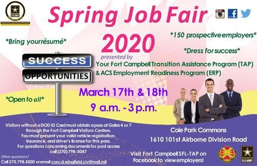 Fort Campbell Job Fair Flyer