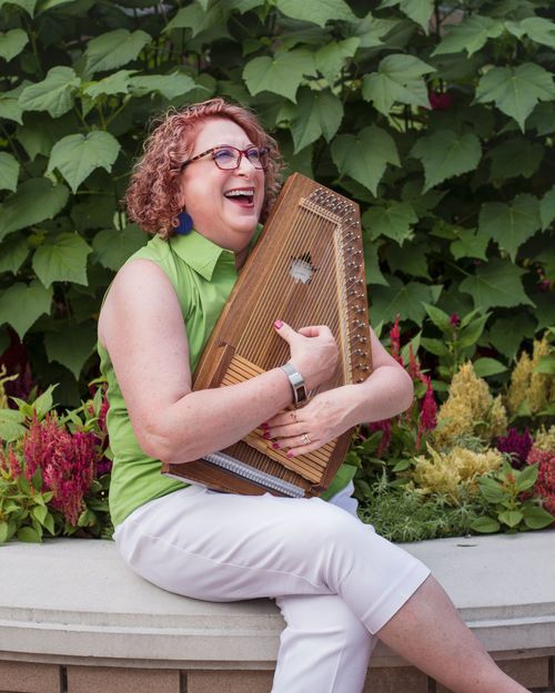 Kathy with her Autoharp