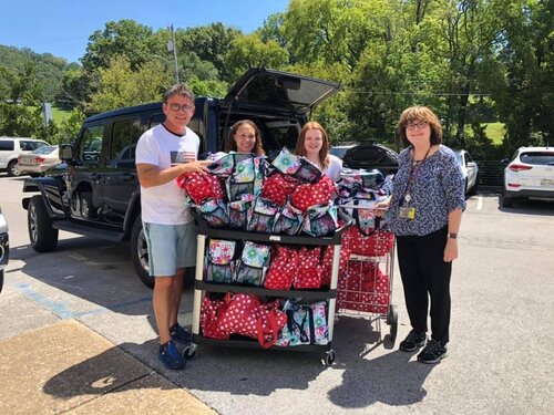 Cancer support charity volunteer offering care and companionship